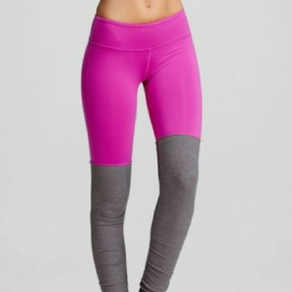 Like New ALO YOGA goddess leggings (fuchsia / heather grey) | Size small